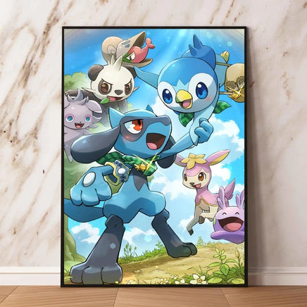 Pokemon Canvas Prints Wall Art Home Classic Children's Bedroom Decor Gifts Kid Action Figures Modular Painting Cartoon Character Lusy Store