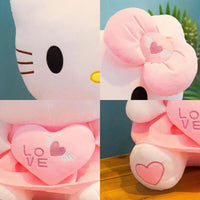 Hello Kitty Plush Toys 24-55cm Soft Stuffed Anime Pillow Birthday Gifts For Kids Girls