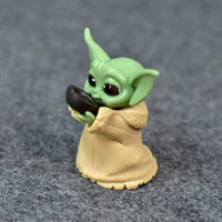 Lusy Store 5pcs/set Baby Yoda Grogu Mandalorian Action Figure Toys 4-7cm Yoda Baby Action Toys Star Wars Figuras Hot Kids Toys Xmas Gifts 