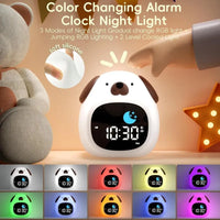Alarm Clock for Kids Puppy-Shape Toddler Sleep Training Clock Cute Touch Night Light for Children Bedroom Lusy Store