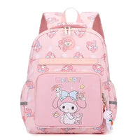Hello Kitty Cartoon Printed Student School Bag Female Large Capacity Children's Night Reflective Casual Simple Backpack