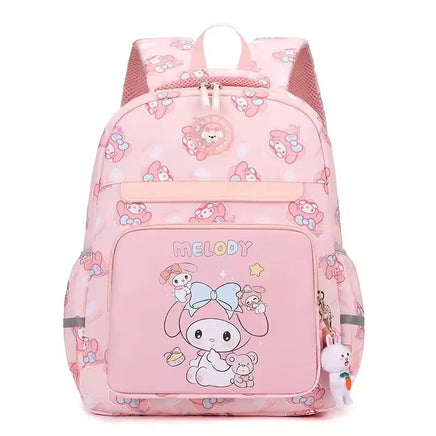 Hello Kitty Cartoon Printed Student School Bag Female Large Capacity Children's Night Reflective Casual Simple Backpack