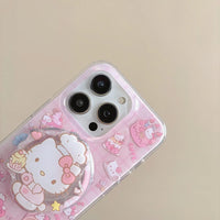 Kawaii Pink Hello Kitty MagSafe Magnetic Phone Case for iPhone 16 15 14 13 12 Pro Max