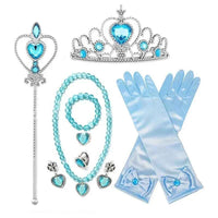 Girls Elsa Anna Costume Kids Birthday Floral Dress Children Snow Queen Performance Fantasy Princess Evening Halloween Costumes Elsa accessories
