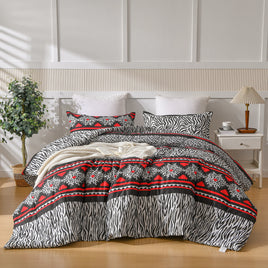 Lusy Store 3 Pieces Comforter Set Bed In A Bag, Breathable Quilted Style Bedding Sets, Luxury Fluffy Soft Comforter For All Season 