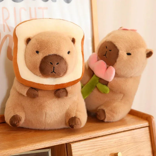 Lusy Store LLC Capybara Plush Bread Creative Stuffed Animals Cute Gift Plush