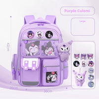 Cinnamoroll Large-Capacity Cartoon Children'S Backpack Kuromi My Melody Pochacco Cute Anime Children'S School Bag Set Large size B2