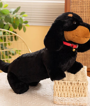 Lusy Store LLC Cute Simulation Dog Dachshund Soft Plush Toys Stuffed Animals Doll Pet Cartoon Puppy Pillow Children Birthday Gift Plush