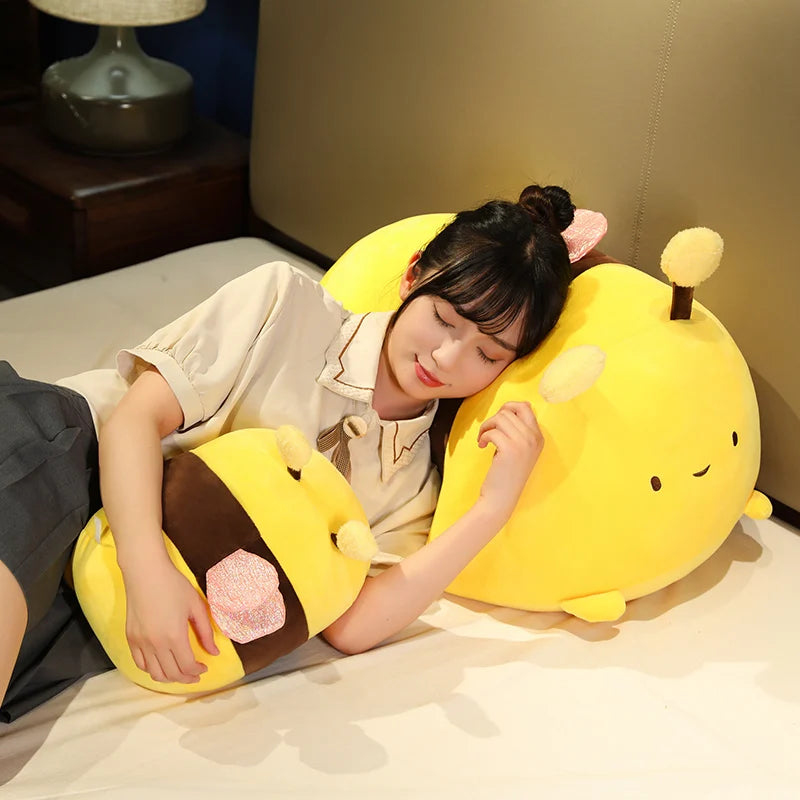 Lusy Store LLC Bee Plush Pillows Stuffed Cartoon Animals Plushie Super Soft Hugging Pillow Bedding Sleeping Cute Gifts Plush