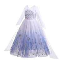 Frozen 2 Cosplay Costumes for Girls Anna & Elsa Princess Snow Queen Long Dresses Halloween Party Carnival Clothes Vestido