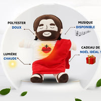 Lusy Store LLC 15 inch Breath Jesus Soothes Plush Toy Soft Soothing Plushies Comforting Heart Toy Easter Gifts Plush