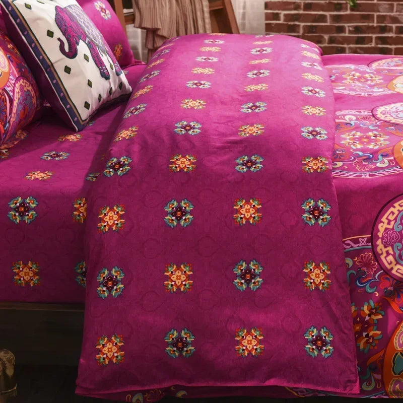 Bohemian Style Bedding set Mandala Floral Printed Duvet Cover Pillowcase Germany Single Double Queen Super King Size 3pcs Sets Lusy Store