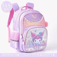 Sanrio Cute Kuromi Melody Cinnamoroll Large Capacity Backpack Boys Girls Cartoon Hello Kitty Kawaii Canvas Schoolbag 2024 Cute 9