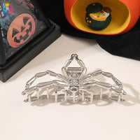 1Pcs Halloween Black Spider Hair Claw Clips with Pearl Charm Design,Metal Gothic Punk Hair Clips Strong Hold Hair Accessories Style F