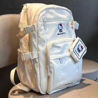 Sanrio Hello Kitty College Style Student Schoolbag Cartoon Korean Large Capacity White Backpacks Y2k Teenage Girl Fashion Bags Lusy Store