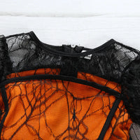 2-7Y Halloween Witch Cosplay Party Dress Cute Spider Mesh Cape Clothes Halloween Costumes for Baby Carnival Party Gifts
