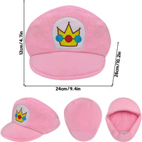 Elephant Mario Luigi Funny Soft Plush Toys Mario Bros Cute Anime Stuffed Animals Festival Gifts Princess Peach hat