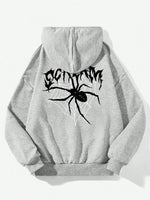 Scream Spiders & Cobwebs Women Hoodies Harajuku Oversize Hoody Fashion Loose Clothing Comfortable gray