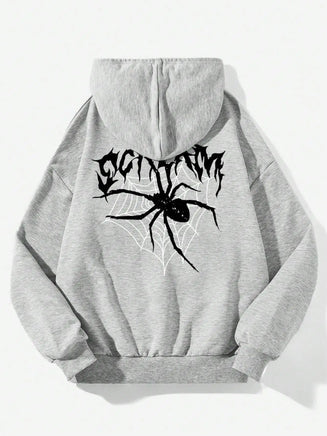 Scream Spiders & Cobwebs Women Hoodies Harajuku Oversize Hoody Fashion Loose Clothing Comfortable gray