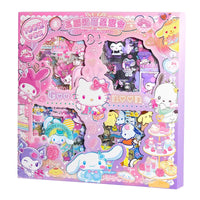 Sanrio 100-Piece Sticker Set Non-Repeating Hello Kitty Cinnamoroll Kuromi Waterproof Stationery Sticker Diy Handbook Stickers