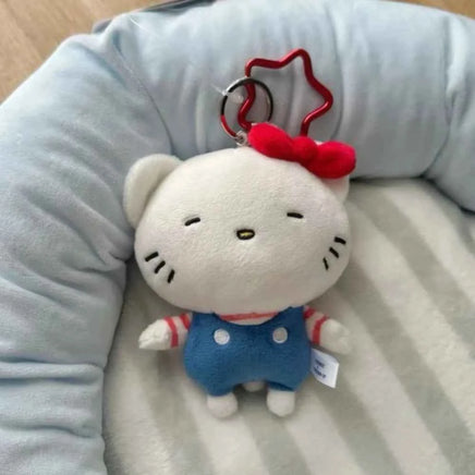 Sanrio Hello Kitty Plush Cute KT Cat Stuffed Toys Keychains Bag Pendant Home Decoration Girls Birthday Xmas Gifts 15cm