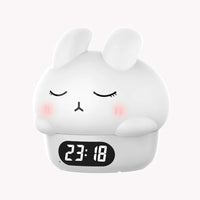 Digital Alarm Clock Children Wake Up Lamp Night Light Rechargeable Alarm Clock Lamp for Bedroom Room Decor Rabbit