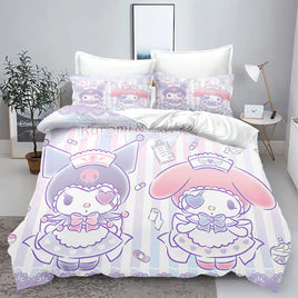 Sanrio, Hello Kitty 3D Children'S Printed Cute Cartoon100% Polyester Bedding Set Duvet Cover Set Bedding Sets Anime Home 7