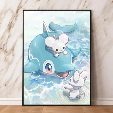 Pokemon Canvas Prints Wall Art Home Classic Children's Bedroom Decor Gifts Kid Action Figures Modular Painting Cartoon Character Lusy Store