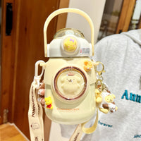 Sanrio Kuromi, Cinnamoroll 700ml Vacuum Thermos Cup - Kids School Straw Kettle AE 4Doll key ring 700ml