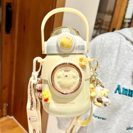 Sanrio Kuromi, Cinnamoroll 700ml Vacuum Thermos Cup - Kids School Straw Kettle AE 4Doll key ring 700ml