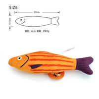 Cat Toy Catnip 3D Simulation Fish Saury Goldfish Kitten Toys Pillowfish Interactive Sounding Cat Chew Bite Plush Toy Cat Supply Fish 02