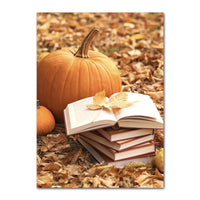 Autumn Decoration Canvas Poster Yellow Leaves Fall View Wall Art Print Pumpkin Painting Halloween Picture Living Room Home Decor 16