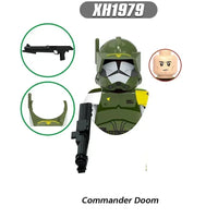 Star Wars Mandalorian Mini Robot Figure Toy - Han Solo, C-3PO, Leia, Darth Vader, Boba Fett Blocks XH1979