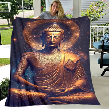 Buddha Sakyamuni Buddhism Faith Religion Soft Plush Blanket, Flannel Blanket Throw Blanket for Living Room Bedroom Bed Sofa Pray