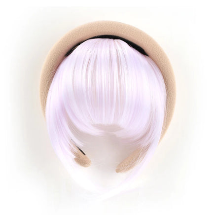 Front Hair Bangs Hair Synthetic Extensions With Magic Paste hair Bands Bangs Wigs Synthetic Wigs Headband for Halloween 6072 6inches CHINA