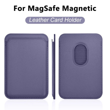For Magsafe Magnetic Wallet Phone Case For iPhone 14 13 12 Pro Max Leather Card Holder Bag Purple