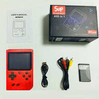 A Red Retro Classic Games Children's Handheld Small Game Console With 400 Game Charging Can Be Connected To The TV Lusy Store