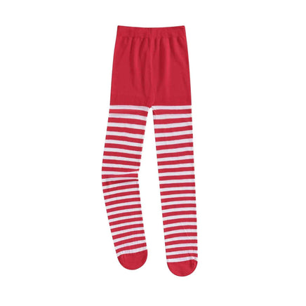 Pudcoco Halloween Striped Tights Leggings Cosplay Costume Christmas Stockings for Girls Halloween Party Favors D One Size
