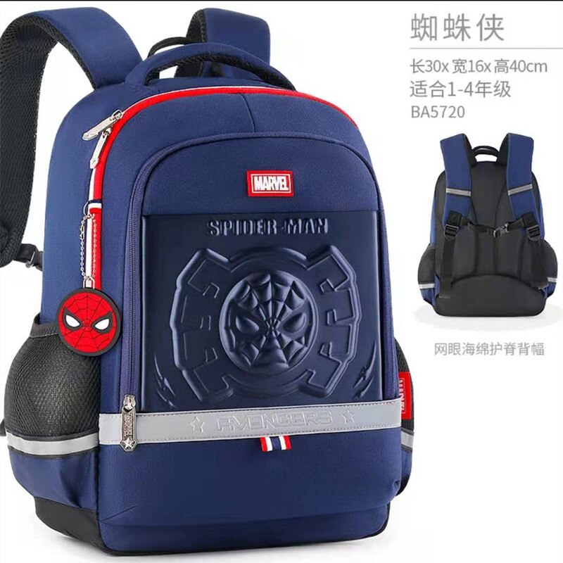 Spiderman Backpack New School Bags For Boys Primary Student Shoulder Grade 1-3 Mochilas B106