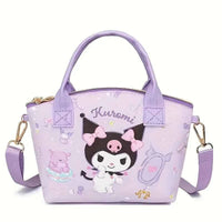 Lovely Sanrio Cinnamoroll Hello Kitty Tote Handbag Stylish Versatile with Adorable Kuromi Mymelody Prints Perfect Shoulder Bag kuromi
