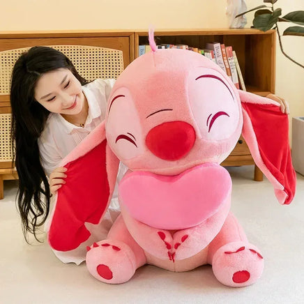 Lusy Store LLC Lilo &amp; Stitch Plush Toy &ndash; Cute Pink Heart Angel Stuffed Doll 12/18/24 Inch &ndash; Soft Anime Gift &ndash; Lusy Store Plush