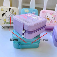 Kuromi Cinnamoroll Cartoon Jewelry Storage Box - Travel PU Organizer