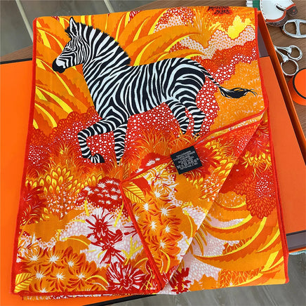 POBING 30% Silk 70%Cashmere Scarf Women Hand Rolled Luxury Printed Long Scarves Wraps Bandana Big Shawls Hijabs Female Foulards Lusy Store