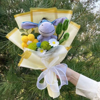 Lusy Store LLC Winnie the Pool Eeyore Bouquet Stuffed Animals Flower Bouquet Home Decoration Valentine Christmas Gifts Bouquet