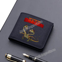 Toothless Canvas Wallet Men Short Folding Purse How To Train Your Dragons Cartoon Card Holder Coin Case Fashion Pocketbook Gift Lusy Store