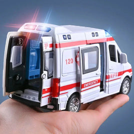 1:32 Mini Car Diecast Ambulance Fire-Truck Policecar Model Sound And Light Vehicle Simulation Collection Gifts Toys Boys Lusy Store