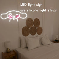Lusy Store LLC Cinnamoroll Dimmable Led Neon Light For Wall Art Decor Game Room Bedroom Decor Holiday Gift Neon Sign