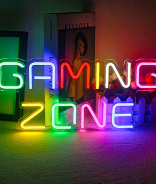 Gaming Zone Neon Led Sign for Wall Decor Game Neon Lights Signs with USB For Game Room Bedroom Gifts