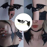 F2TD Chokers Bat Wing Necklace Portable for Halloween Costumes and Themed Parties