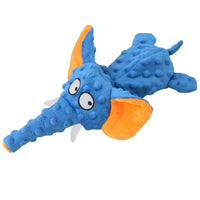 Small Plush Raw Dog Toys Squeak Elephant Shell Durable Toy Dogs Chew Interactive Indestructible Dog Sound Toy Puppy Pet Supplies Blue